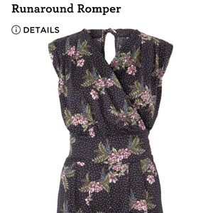 CAbi Runaround Romper - Black Floral